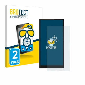 Parte frontale di una confezione del prodotto con il logo del marchio BROTECT. Accanto è raffigurato il dispositivo Hiby R6 Pr