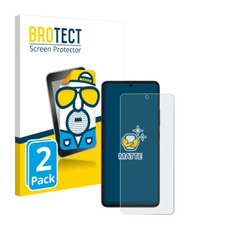 Parte frontale di una confezione del prodotto con il logo del marchio BROTECT. Accanto è raffigurato il dispositivo Xiaomi Poc
