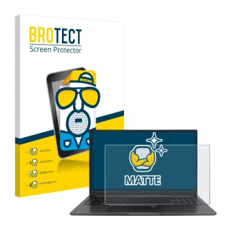 Parte frontale di una confezione del prodotto con il logo del marchio BROTECT. Accanto è raffigurato il dispositivo ASUS Vivob