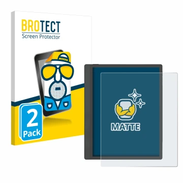 Parte frontale di una confezione del prodotto con il logo del marchio BROTECT. Accanto è raffigurato il dispositivo Boox Tab U