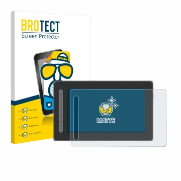 Parte frontale di una confezione del prodotto con il logo del marchio BROTECT. Accanto è raffigurato il dispositivo XP-Pen Art