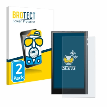 Parte frontale di una confezione del prodotto con il logo del marchio BROTECT. Accanto è raffigurato il dispositivo Astell&Ker