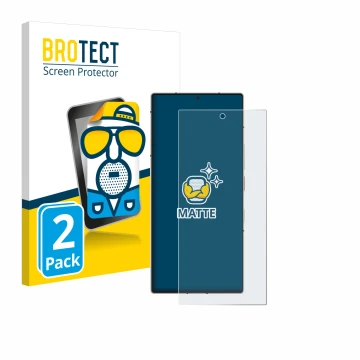 Parte frontale di una confezione del prodotto con il logo del marchio BROTECT. Accanto è raffigurato il dispositivo Nubia Z60 