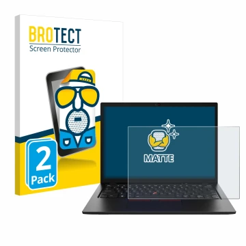 Parte frontale di una confezione del prodotto con il logo del marchio BROTECT. Accanto è raffigurato il dispositivo Lenovo Thi