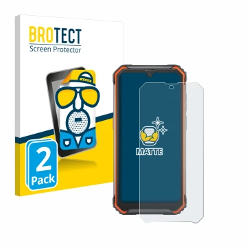 Parte frontale di una confezione del prodotto con il logo del marchio BROTECT. Accanto è raffigurato il dispositivo Blackview 