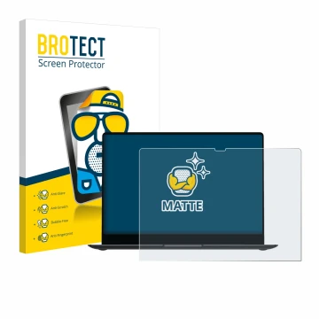 Parte frontale di una confezione del prodotto con il logo del marchio BROTECT. Accanto è raffigurato il dispositivo Samsung Ga