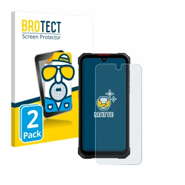 Parte frontale di una confezione del prodotto con il logo del marchio BROTECT. Accanto è raffigurato il dispositivo Hotwav Cyb