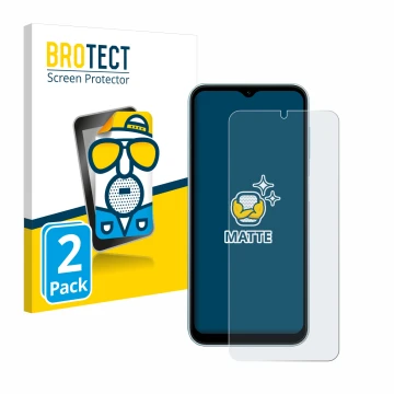 Parte frontale di una confezione del prodotto con il logo del marchio BROTECT. Accanto è raffigurato il dispositivo Samsung Ga
