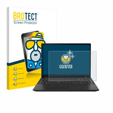 Parte frontale di una confezione del prodotto con il logo del marchio BROTECT. Accanto è raffigurato il dispositivo Lenovo Thi