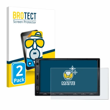 Parte frontale di una confezione del prodotto con il logo del marchio BROTECT. Accanto è raffigurato il dispositivo Atoto F7 W