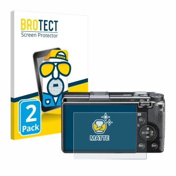 Parte frontale di una confezione del prodotto con il logo del marchio BROTECT. Accanto è raffigurato il dispositivo Ricoh GR I