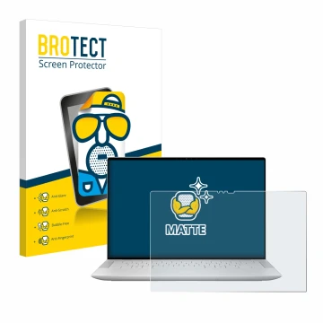 Parte frontale di una confezione del prodotto con il logo del marchio BROTECT. Accanto è raffigurato il dispositivo Dell XPS 1