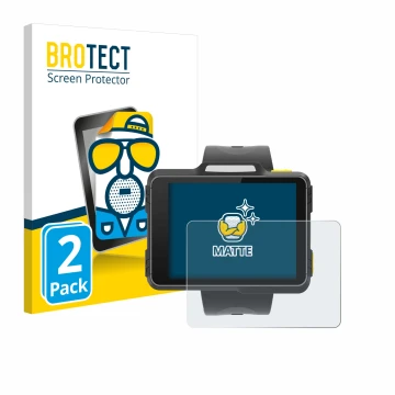 Parte frontale di una confezione del prodotto con il logo del marchio BROTECT. Accanto è raffigurato il dispositivo Newland WD