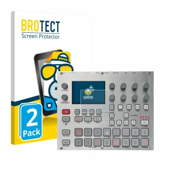 Parte frontale di una confezione del prodotto con il logo del marchio BROTECT. Accanto è raffigurato il dispositivo Elektron S