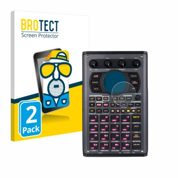 Parte frontale di una confezione del prodotto con il logo del marchio BROTECT. Accanto è raffigurato il dispositivo Roland SP-