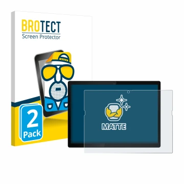 Parte frontale di una confezione del prodotto con il logo del marchio BROTECT. Accanto è raffigurato il dispositivo Lenovo Thi