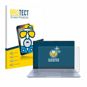 Parte frontale di una confezione del prodotto con il logo del marchio BROTECT. Accanto è raffigurato il dispositivo ASUS Vivob