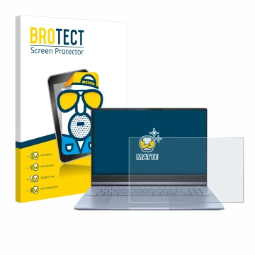 Parte frontale di una confezione del prodotto con il logo del marchio BROTECT. Accanto è raffigurato il dispositivo ASUS Vivob