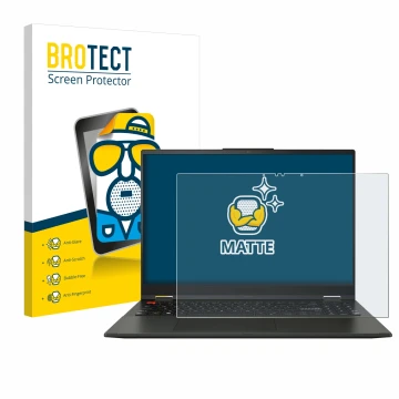 Parte frontale di una confezione del prodotto con il logo del marchio BROTECT. Accanto è raffigurato il dispositivo ASUS Vivob