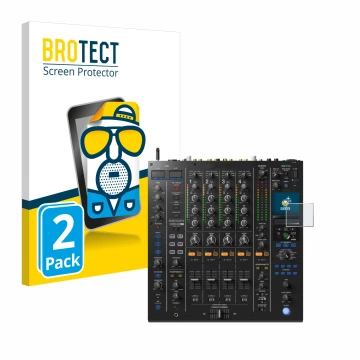 Parte frontale di una confezione del prodotto con il logo del marchio BROTECT. Accanto è raffigurato il dispositivo Pioneer DJ