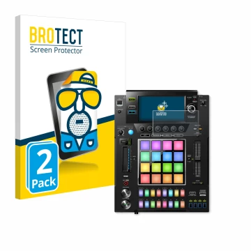 Parte frontale di una confezione del prodotto con il logo del marchio BROTECT. Accanto è raffigurato il dispositivo Pioneer DJ