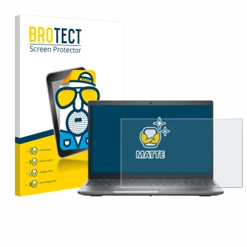 Parte frontale di una confezione del prodotto con il logo del marchio BROTECT. Accanto è raffigurato il dispositivo Dell Preci