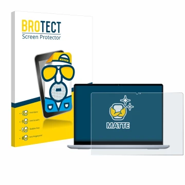 Parte frontale di una confezione del prodotto con il logo del marchio BROTECT. Accanto è raffigurato il dispositivo Dell Inspi