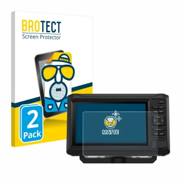 Parte frontale di una confezione del prodotto con il logo del marchio BROTECT. Accanto è raffigurato il dispositivo Garmin ECH