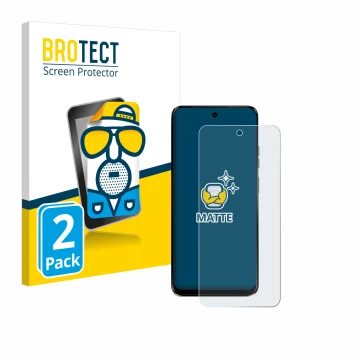 Parte frontale di una confezione del prodotto con il logo del marchio BROTECT. Accanto è raffigurato il dispositivo Motorola G