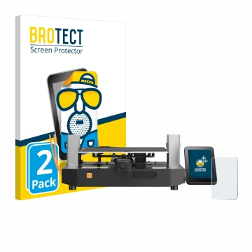 Parte frontale di una confezione del prodotto con il logo del marchio BROTECT. Accanto è raffigurato il dispositivo Anycubic K