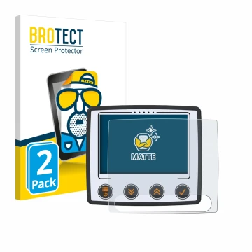 Parte frontale di una confezione del prodotto con il logo del marchio BROTECT. Accanto è raffigurato il dispositivo Skytraxx 5