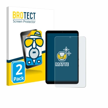 Parte frontale di una confezione del prodotto con il logo del marchio BROTECT. Accanto è raffigurato il dispositivo Alldocube 