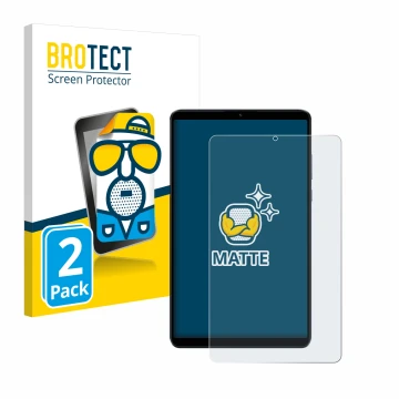 Parte frontale di una confezione del prodotto con il logo del marchio BROTECT. Accanto è raffigurato il dispositivo Xiaomi Red