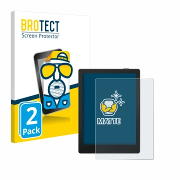 Parte frontale di una confezione del prodotto con il logo del marchio BROTECT. Accanto è raffigurato il dispositivo Boox Go 6 