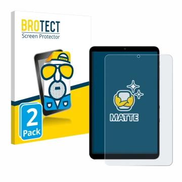 Parte frontale di una confezione del prodotto con il logo del marchio BROTECT. Accanto è raffigurato il dispositivo Alldocube 