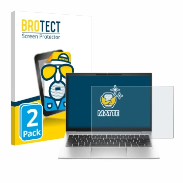 Parte frontale di una confezione del prodotto con il logo del marchio BROTECT. Accanto è raffigurato il dispositivo HP EliteBo
