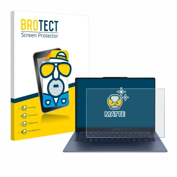 Parte frontale di una confezione del prodotto con il logo del marchio BROTECT. Accanto è raffigurato il dispositivo Lenovo Yog