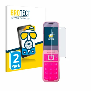 Parte frontale di una confezione del prodotto con il logo del marchio BROTECT. Accanto è raffigurato il dispositivo HMD Barbie
