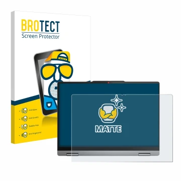 Parte frontale di una confezione del prodotto con il logo del marchio BROTECT. Accanto è raffigurato il dispositivo Lenovo Ide