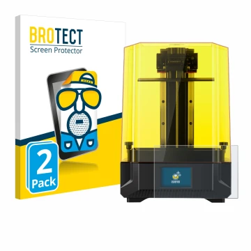 Parte frontale di una confezione del prodotto con il logo del marchio BROTECT. Accanto è raffigurato il dispositivo Anycubic P