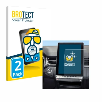 Parte frontale di una confezione del prodotto con il logo del marchio BROTECT. Accanto è raffigurato il dispositivo Renault Sy
