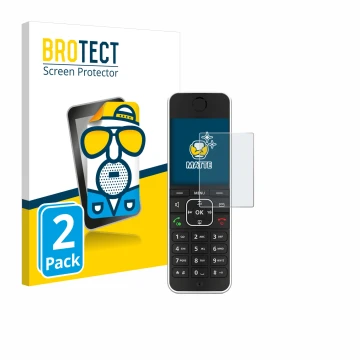 Parte frontale di una confezione del prodotto con il logo del marchio BROTECT. Accanto è raffigurato il dispositivo AVM Fritz!