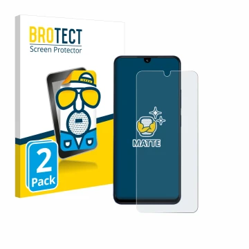 Parte frontale di una confezione del prodotto con il logo del marchio BROTECT. Accanto è raffigurato il dispositivo Xiaomi Red