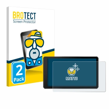 Parte frontale di una confezione del prodotto con il logo del marchio BROTECT. Accanto è raffigurato il dispositivo Garmin Tre