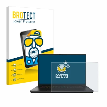 Parte frontale di una confezione del prodotto con il logo del marchio BROTECT. Accanto è raffigurato il dispositivo Razer Blad