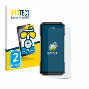 Parte frontale di una confezione del prodotto con il logo del marchio BROTECT. Accanto è raffigurato il dispositivo Ulefone Ar