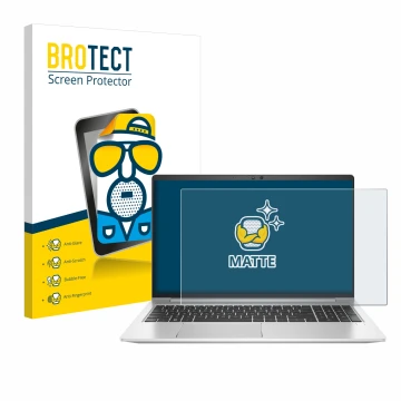 Parte frontale di una confezione del prodotto con il logo del marchio BROTECT. Accanto è raffigurato il dispositivo HP EliteBo