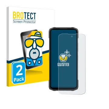 Parte frontale di una confezione del prodotto con il logo del marchio BROTECT. Accanto è raffigurato il dispositivo Doogee Bla