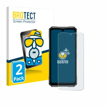 Parte frontale di una confezione del prodotto con il logo del marchio BROTECT. Accanto è raffigurato il dispositivo Doogee Bla