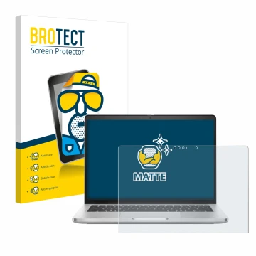 Parte frontale di una confezione del prodotto con il logo del marchio BROTECT. Accanto è raffigurato il dispositivo Dell Pro 1